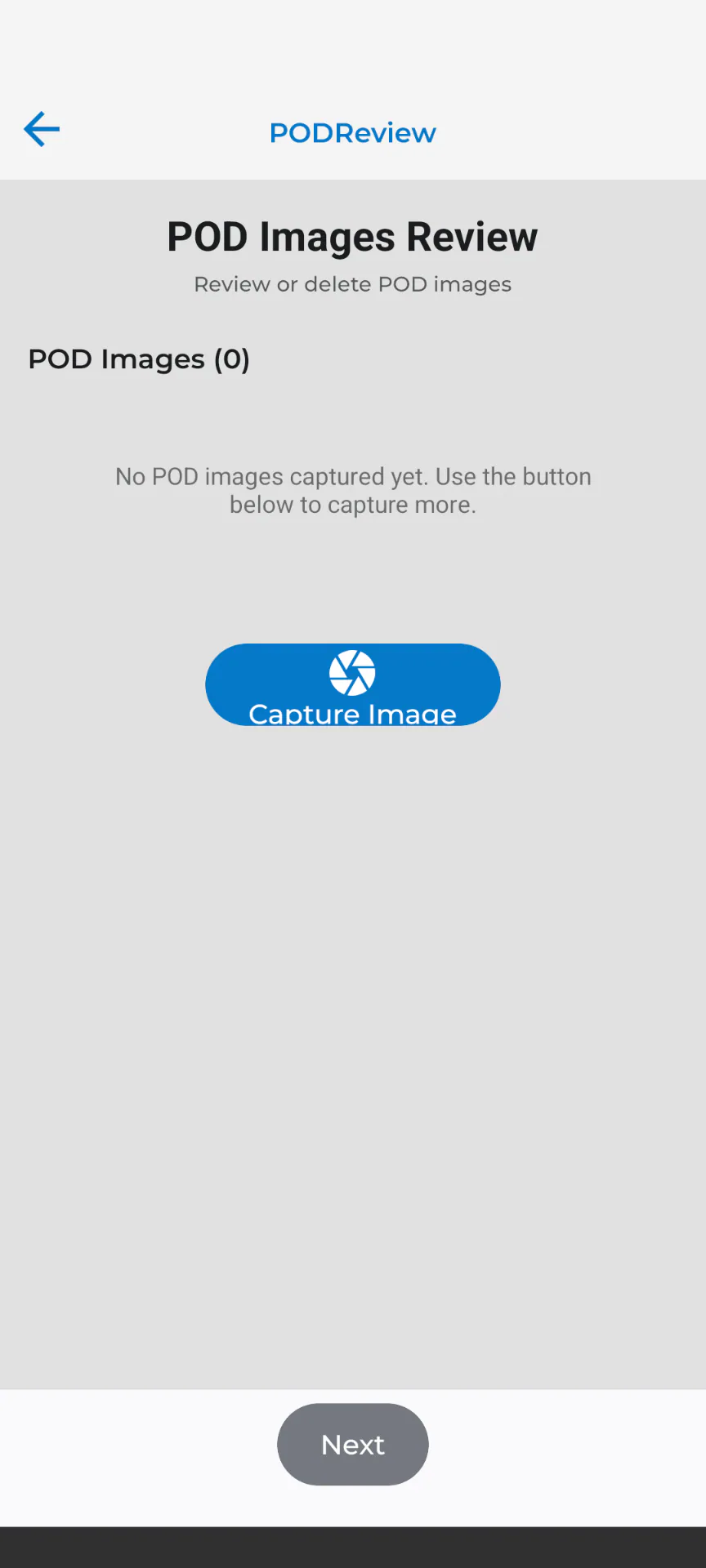 TRIFECTA driver mobile app, signature capture